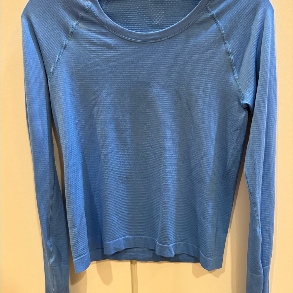 lululemon athletica Blue Long Sleeve Tee